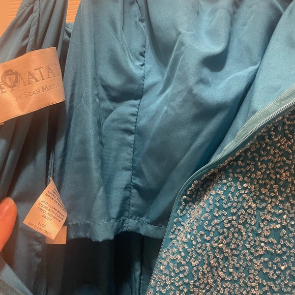 Vintage Je Matadi Fully Beaded Silk High Low Gown Size M - Picture 12 of 14